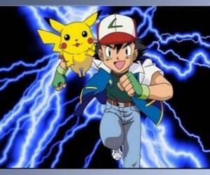 Puzzle Ash, εκπαιδευτής Pokémon με την πρώτη Pokemon Pikachu του